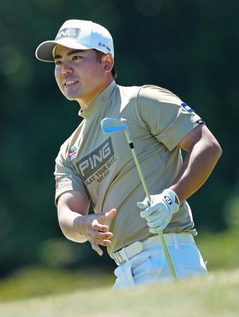 　プロアマ戦で最終調整する蝉川泰果＝ロイヤル・オークランドアンドグレンジ（共同）