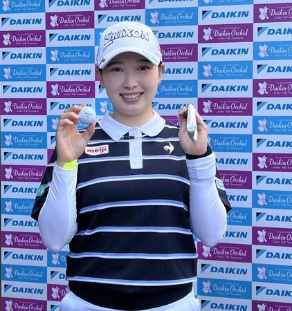 ホールインワンを達成した小祝さくら