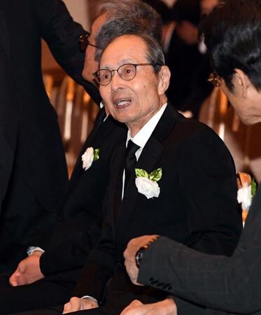 参列したソフトバンク・王球団会長（撮影・佐藤厚）