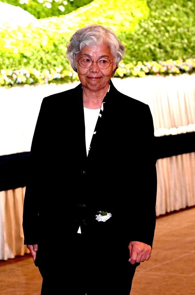 参列した岡本綾子氏（撮影・佐藤厚）