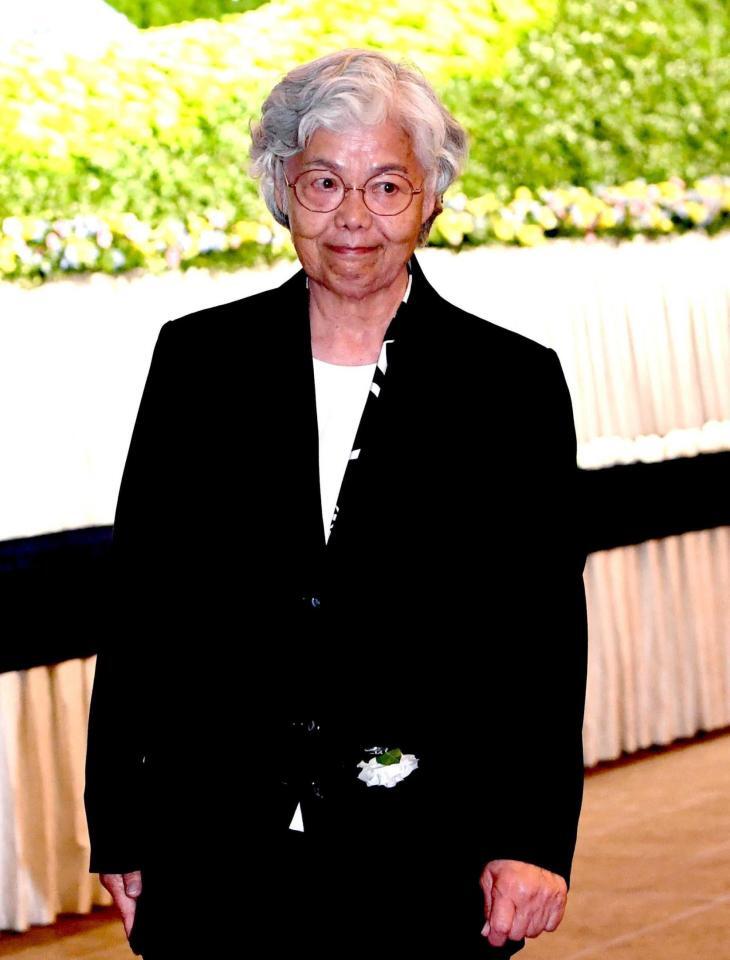 参列した岡本綾子氏　