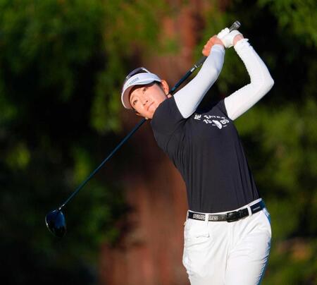 　３アンダーで１２位の原英莉花（共同）