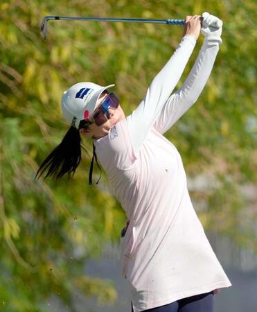 　第１ラウンド、７アンダーで６位の勝みなみ（共同）