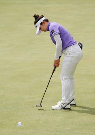 　第１ラウンド、５アンダーで首位の山下美夢有＝シャドークリークＧＣ（共同）