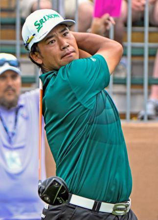 　第３ラウンド、１２ホールを回って通算６アンダーで暫定３０位の松山英樹＝ＴＰＣサンアントニオ（共同）