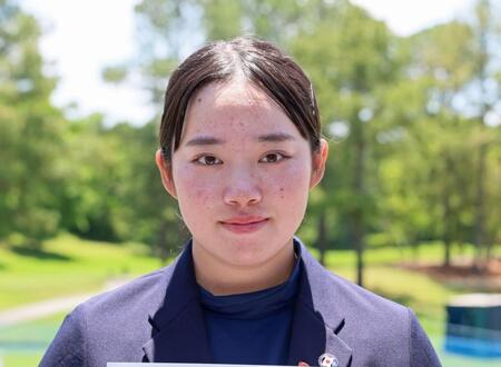 大会出場するアマチュア選手の岩永杏奈（撮影・立川洋一郎）