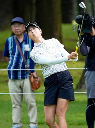 　６アンダーで２位の木戸愛