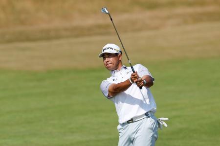 　第２ラウンド、通算１アンダーで３８位の松山英樹＝ロイヤルバークデールＧＣ（共同）