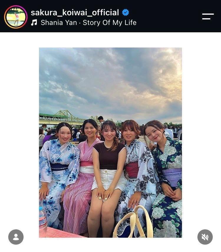 小祝さくらのインスタグラム（ｓａｋｕｒａ＿ｋｏｉｗａｉ＿ｏｆｆｉｃｉａｌ）より
