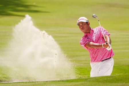 　第２ラウンド、通算４アンダーで１４位の松山英樹＝ＴＰＣサウスウインド（共同）