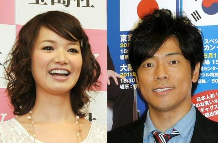 三枝こころ（左）と７月に破局した陣内智則