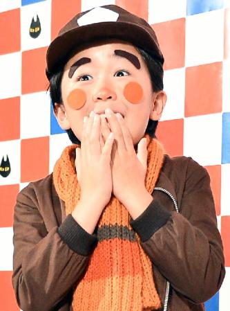 チャルメラおじさんに扮しＣＭ撮影に臨む鈴木福