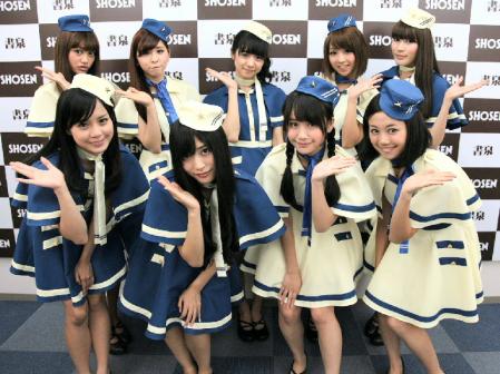 ＣＡのコスチュームで笑顔のぱすぽ☆