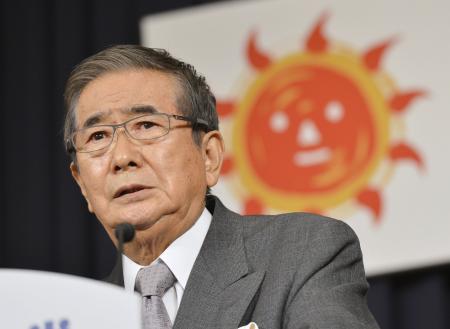 　新党「太陽の党」を結成し、記者会見する石原前東京都知事＝東京都内のホテル