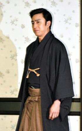 二月大歌舞伎制作発表会見に登壇する市川染五郎＝都内のコートヤード・マリオット銀座東武ホテル（撮影・会津智海）