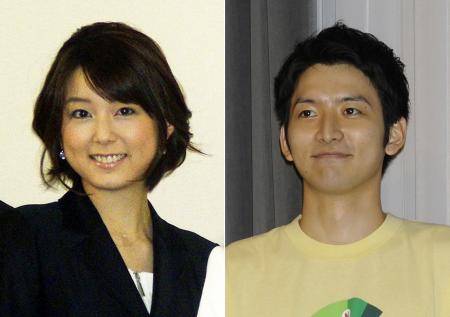 　結婚を発表した秋元優里アナ（左）と生田竜聖アナ　