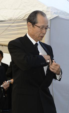 　勘三郎さんの葬儀に参列した王貞治氏