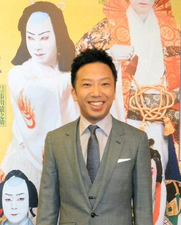 地方公演への意気込みを語った市川猿之助