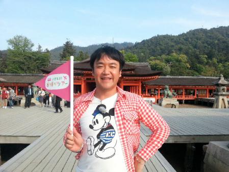 関西テレビ「よーいドン！」の新レギュラーに決まった、たむらけんじ＝広島県廿日市市