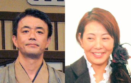 　金山一彦（左）と芳本美代子