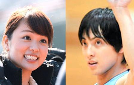 　結婚を発表したフジテレビの本田朋子アナと五十嵐圭選手