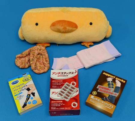 　むくみ対策商品。根本から治療する内服薬も発売されている