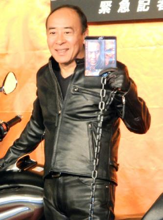 「ゴーストライダー２」ＤＶＤ発売記念イベントに出席したモト冬樹＝東京・虎ノ門のポニーキャニオン