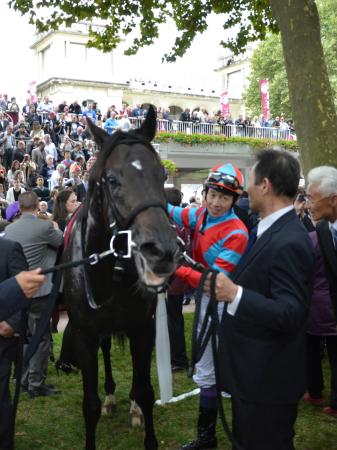 　凱旋門賞で４着に敗れたキズナと武豊（撮影・黒柳勝博）