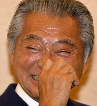 　会見では時折笑顔も見せたみのもんた＝東京都内