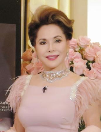 編集長に就任し意気込みを語るデヴィ夫人＝東京・恵比寿