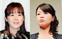 小保方氏（左）にふんした大久保佳代子