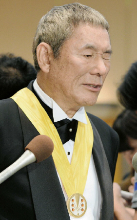 　ＡＳＫＡ容疑者の事件について厳しい表情で語る北野武＝都内のホテル（撮影・北野将市）