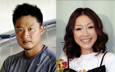 結婚を発表したマック鈴木氏（左）とクワバタオハラの小原正子