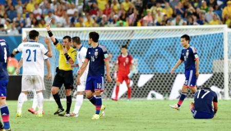 日本時間２０日朝に行われた、Ｗ杯の日本‐ギリシャ戦