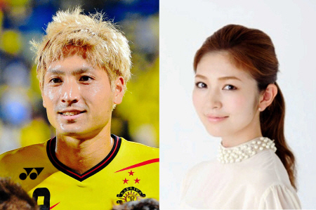 田中順也（右）との第一子の女児を出産したと公表した宇井愛美