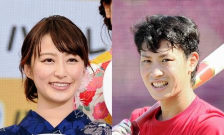 ＴＢＳの枡田絵理奈アナウンサー（左）との交際を認めた広島の堂林翔太