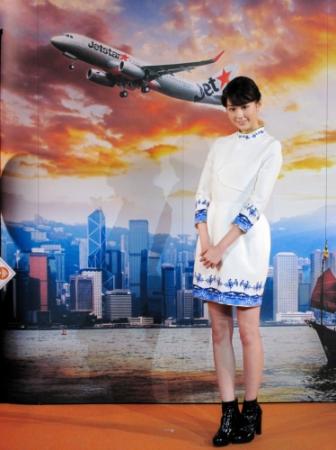 ジェットスター発表会に出席した桐谷美玲＝東京・恵比寿