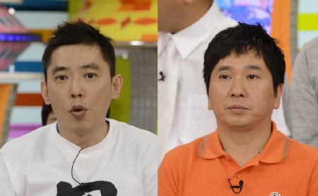 　政治家に関するネタをボツにされた爆笑問題の太田光(左)と田中裕二