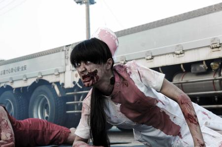 　「Ｚアイランド」でゾンビ化した看護師を演じたシシド・カフカ