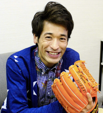 　「阪神ファンの皆さんにヤジを飛ばされないように」と語る佐藤隆太