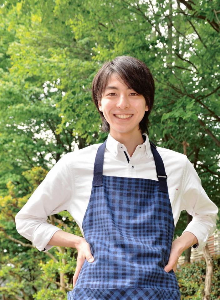 　ドラマ撮影の合間に取材に応じてくれた高杉真宙。新緑の似合うさわやか好青年だった＝東京メディアシティ（撮影・田村亮介）