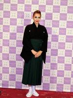 退団会見を行った柚木礼音＝東京宝塚劇場