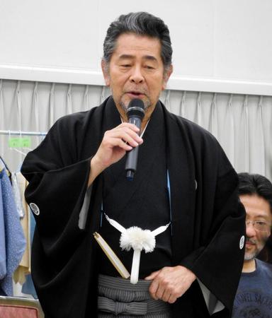 沢口靖子の裏エピソードを語った古谷一行＝東京・明治座森下スタジオ