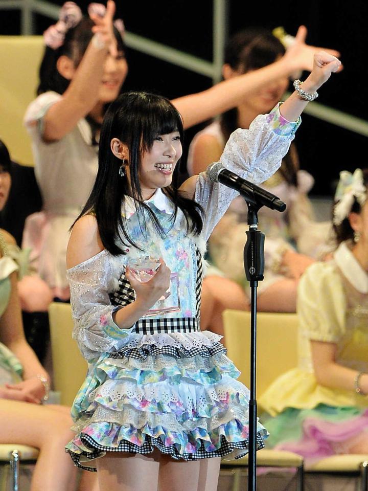 　速報で１位を獲得した指原莉乃