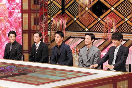 　親友フィーリングカップルに挑戦した（左から）堤真一、井浦新、ＡＫＩＲＡ、高良健吾、福士蒼汰