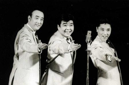 　「てんぷくトリオ」の（左から）戸塚睦夫さん、初代三波伸介さん、伊東四朗