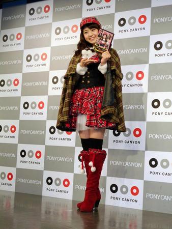 初主演ドラマのＤＶＤ発売記念イベントを行った中村静香＝東京・虎ノ門のポニーキャニオン