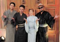 クリフエッジのイベントに出演し、森進一の熱愛を祝福した水前寺清子（右から２人目）＝東京・青海