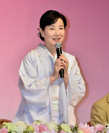 　新作映画への熱い思いを話す吉永小百合　＝ザ・プリンスパークタワー東京（撮影・園田高夫）