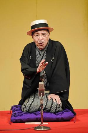 「桂米朝追善　米朝一門会」で「算段の平兵衛」を披露する月亭可朝＝大阪市北区のサンケイホールブリーゼ（Ｃ）坪内喜則